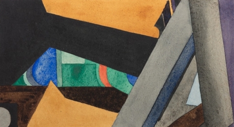  Dorothy Shakespear. Untitled, c. 1914–19. Watercolor and graphite on paper, 4½ x 8¼ in. (11.4 x 20.8 cm). Gift of Omar S. Pound, Class of 1951. © TUA Fifth Will of Omar Pound. Image by John Bentham. 